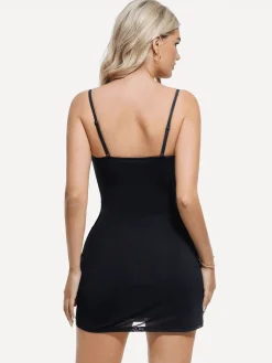 Shapewear Mesh Tummy Control Adjustable Strap Slip Dress