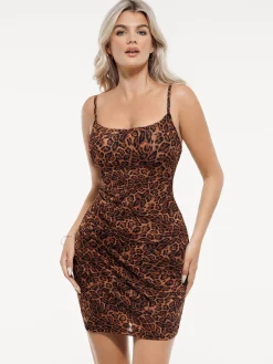 Shapewear Mesh Tummy Control Adjustable Strap Slip Dress