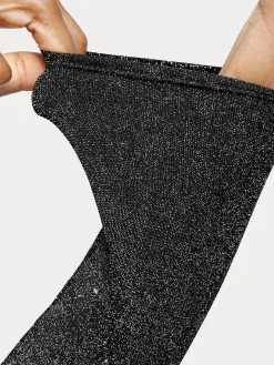 Shapewear Metallic Knit Long Sleeve Slimming Bodysuit