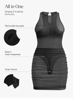 Shapewear Metallic Sculpting Dress