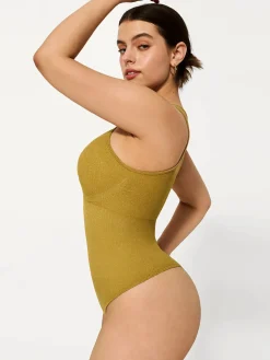 Shapewear Metallic Seamless Tummy-Control Bodysuit
