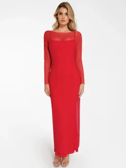 Shapewear Modal Dress Sheer Mesh Cover-Up Set