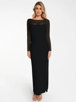 Shapewear Modal Dress Sheer Mesh Cover-Up Set