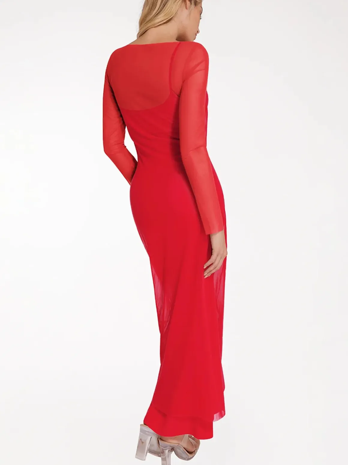 Shapewear Modal Dress Sheer Mesh Cover-Up Set