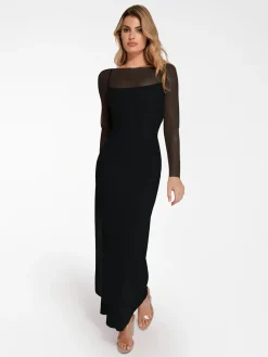 Shapewear Modal Dress Sheer Mesh Cover-Up Set