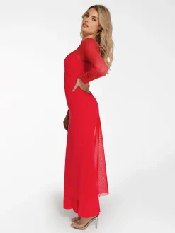 Shapewear Modal Dress Sheer Mesh Cover-Up Set