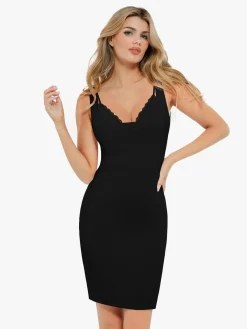 Shapewear Modal Sculpting Inner Lace Cami Mini Dress
