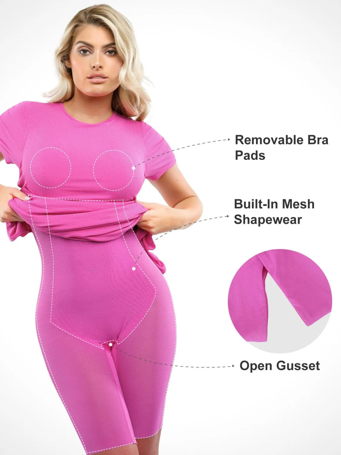Shapewear Modal Short Sleeve Mock Neck Slimming Maxi Dress