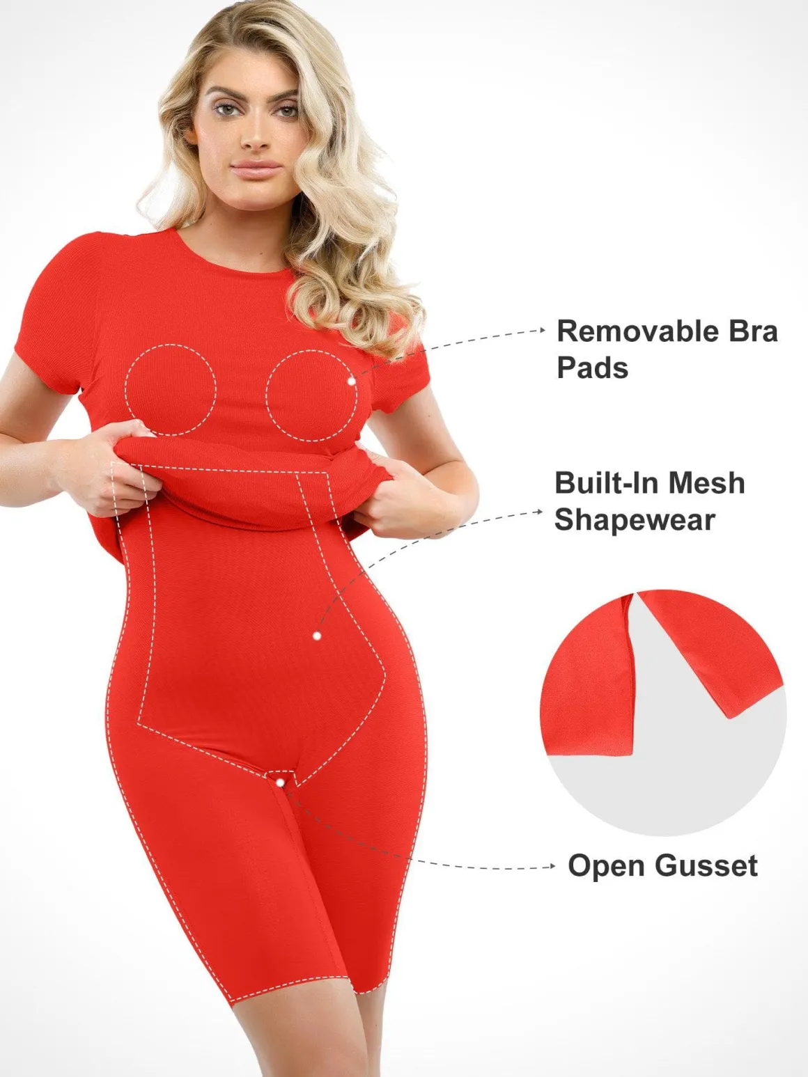 Shapewear Modal Short Sleeve Mock Neck Slimming Maxi Dress