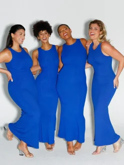 Shapewear Modal Sleeveless Crew Neck Slimming Maxi Dress