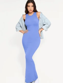 Shapewear Modal Sleeveless Crew Neck Slimming Maxi Dress