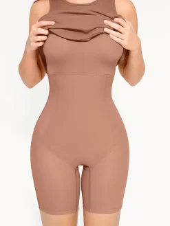 Shapewear Modal Sleeveless Crew Neck Slimming Maxi Dress