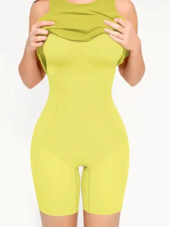 Shapewear Modal Sleeveless Crew Neck Slimming Maxi Dress