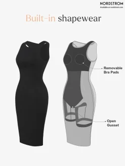 Shapewear Modal Tummy Control Midi Dress