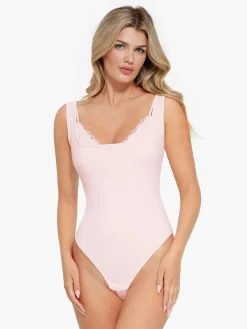 Shapewear Modal Tummy Control Inner Lace Cami Bodysuit