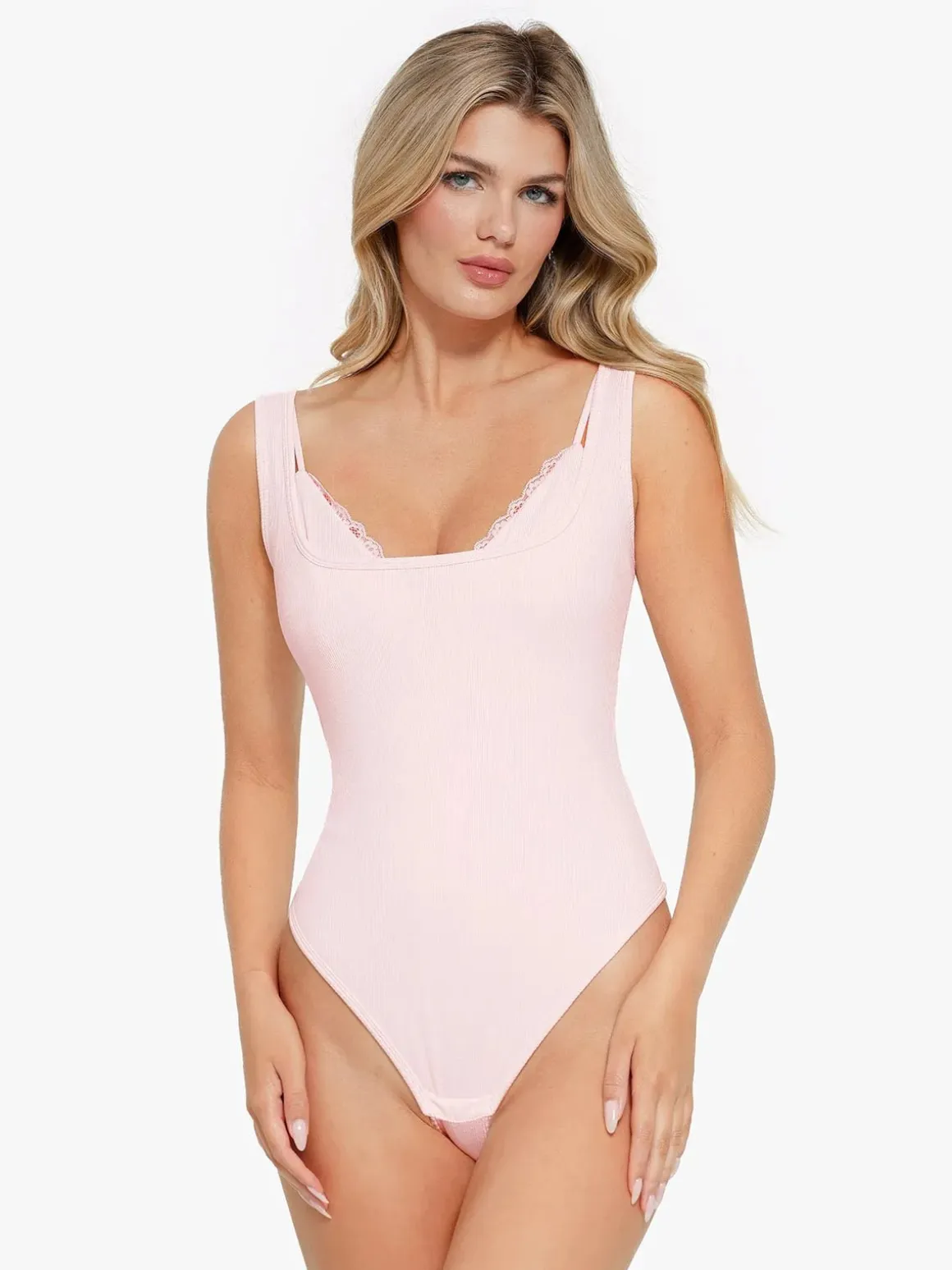 Shapewear Modal Tummy Control Inner Lace Cami Bodysuit