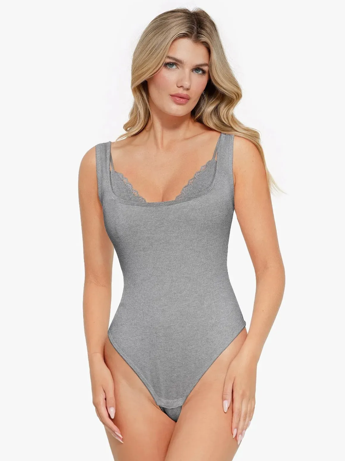 Shapewear Modal Tummy Control Inner Lace Cami Bodysuit