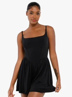 Shapewear Modal Tummy Control Wide-Leg Romper