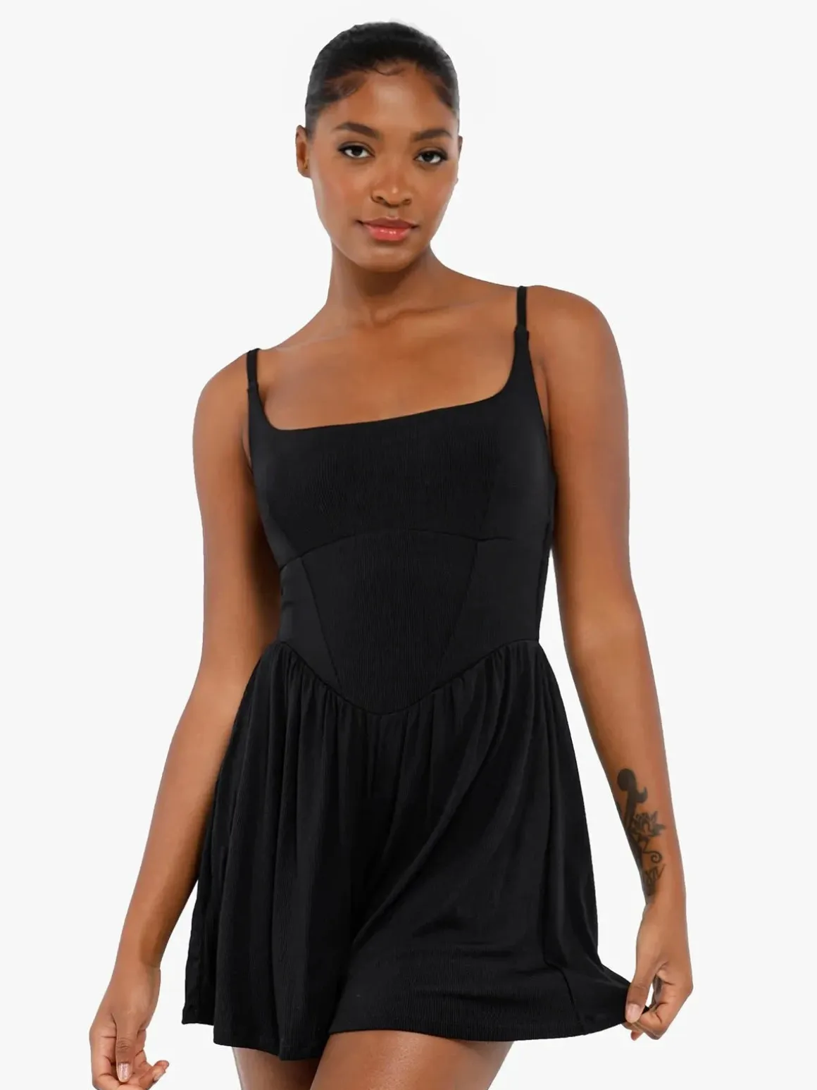 Shapewear Modal Tummy Control Wide-Leg Romper