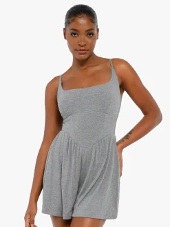 Shapewear Modal Tummy Control Wide-Leg Romper