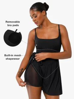 Shapewear Modal Tummy Control Wide-Leg Romper