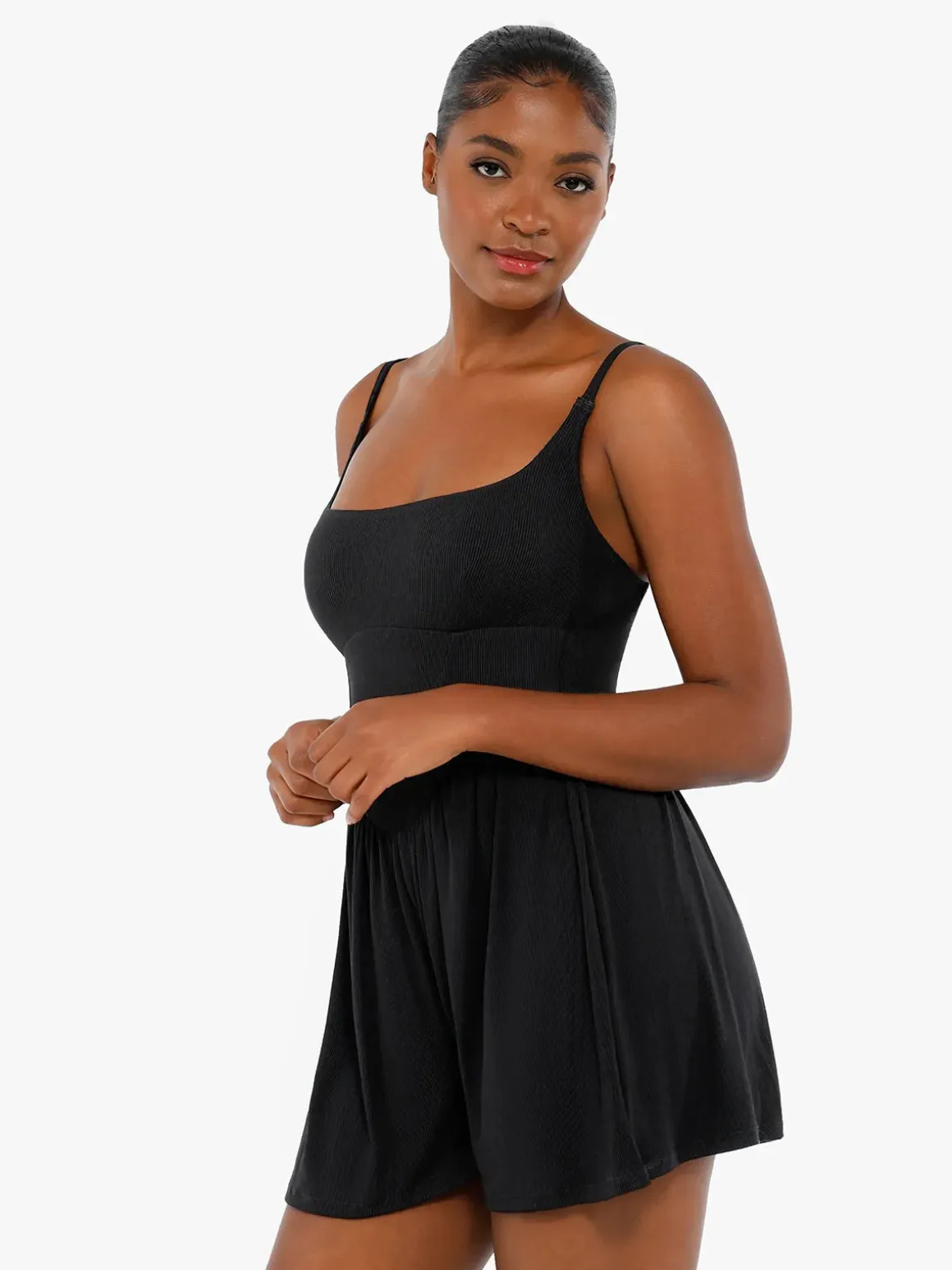 Shapewear Modal Tummy Control Wide-Leg Romper