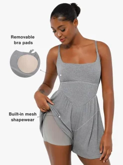 Shapewear Modal Tummy Control Wide-Leg Romper