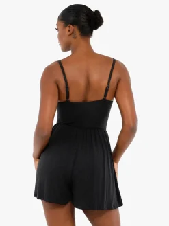 Shapewear Modal Tummy Control Wide-Leg Romper