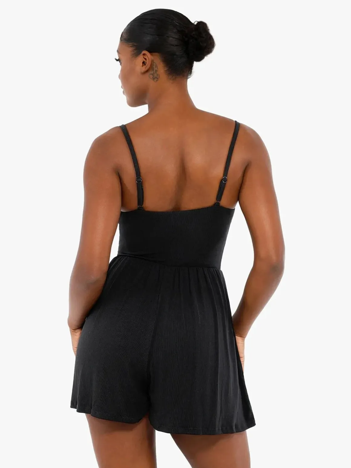 Shapewear Modal Tummy Control Wide-Leg Romper