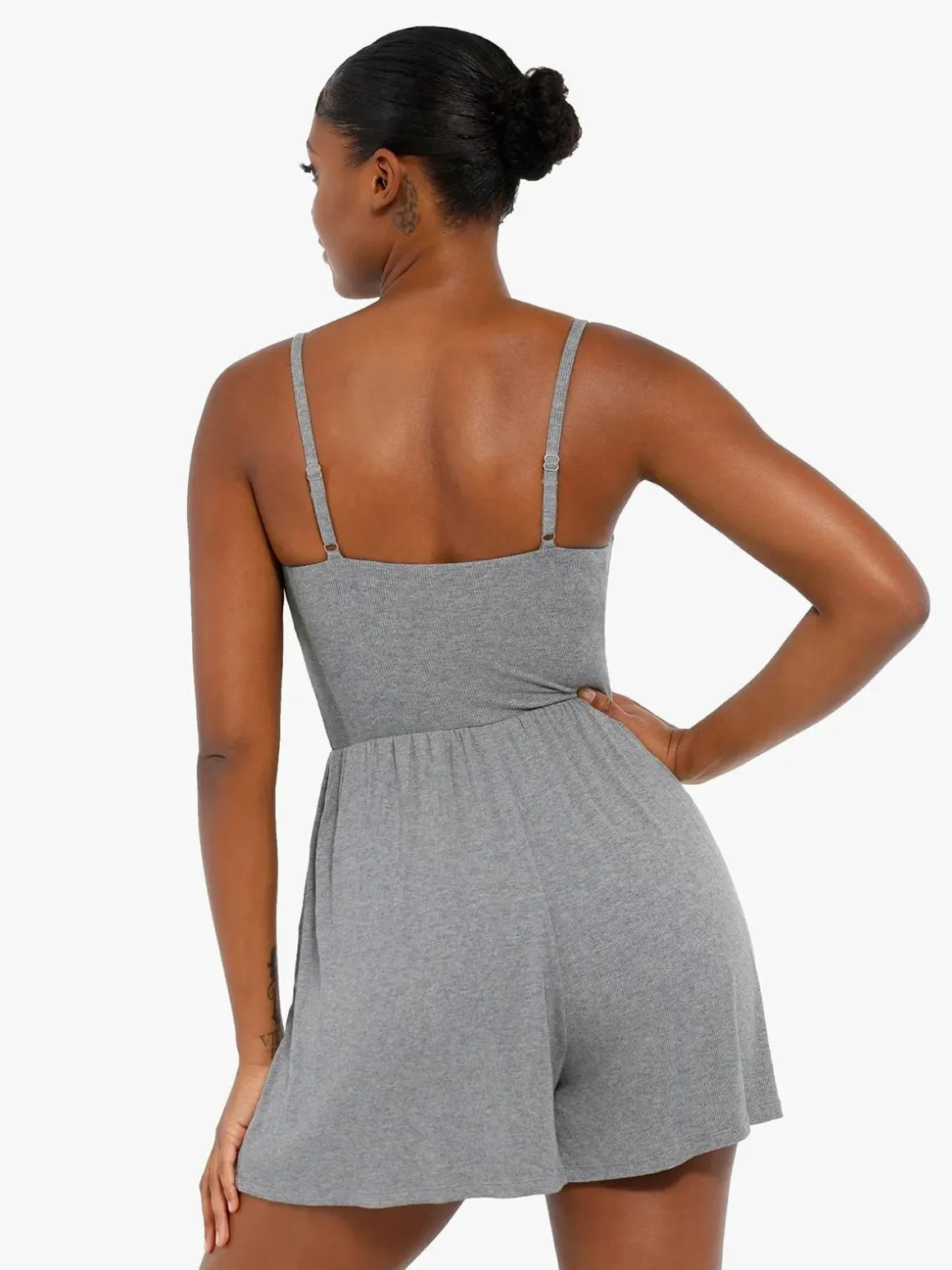 Shapewear Modal Tummy Control Wide-Leg Romper