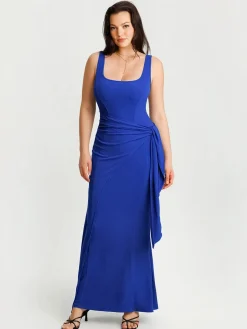 Shapewear Modal Twist Wrap Tummy Control Maxi Dress