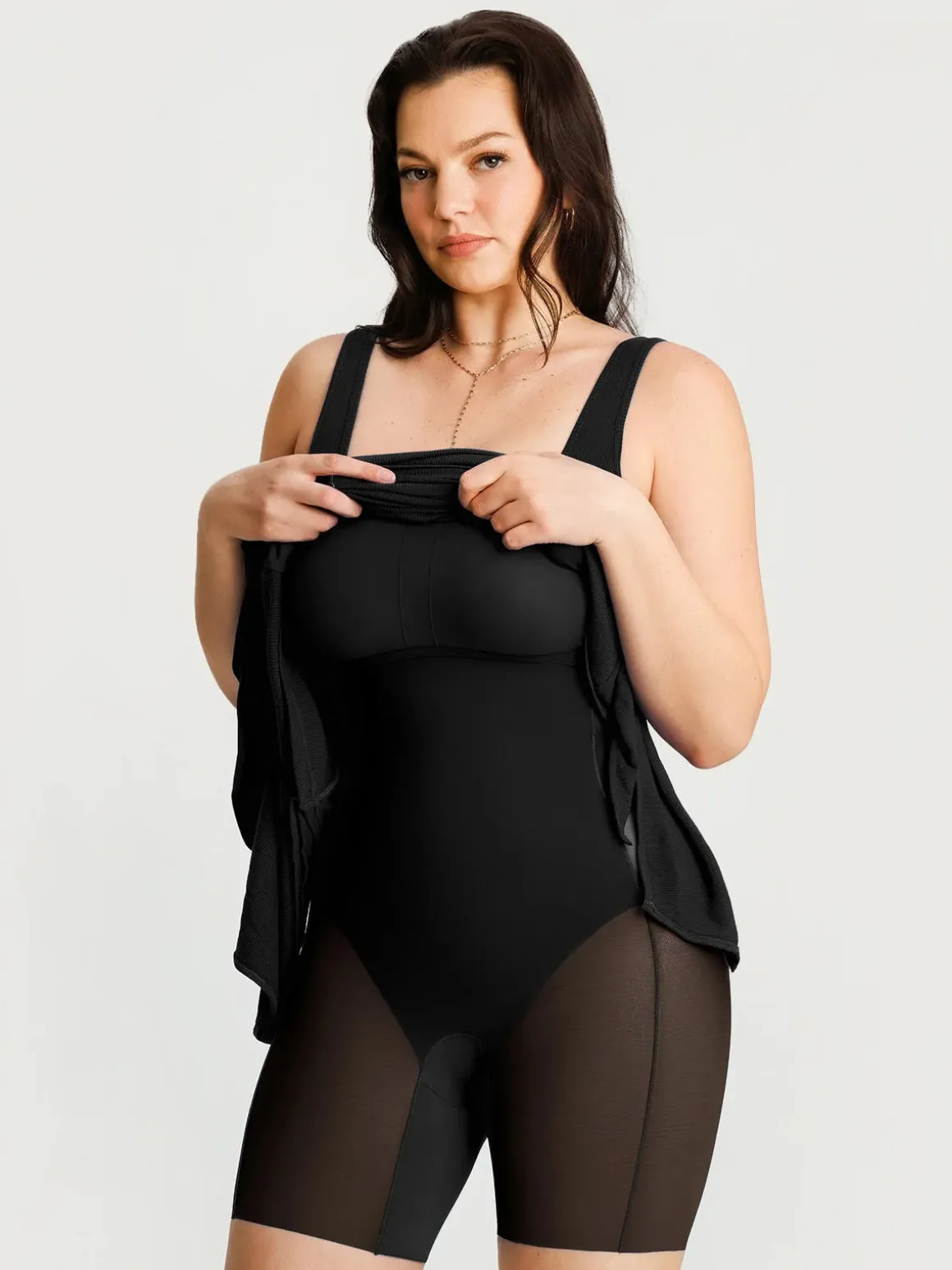 Shapewear Modal Twist Wrap Tummy Control Maxi Dress