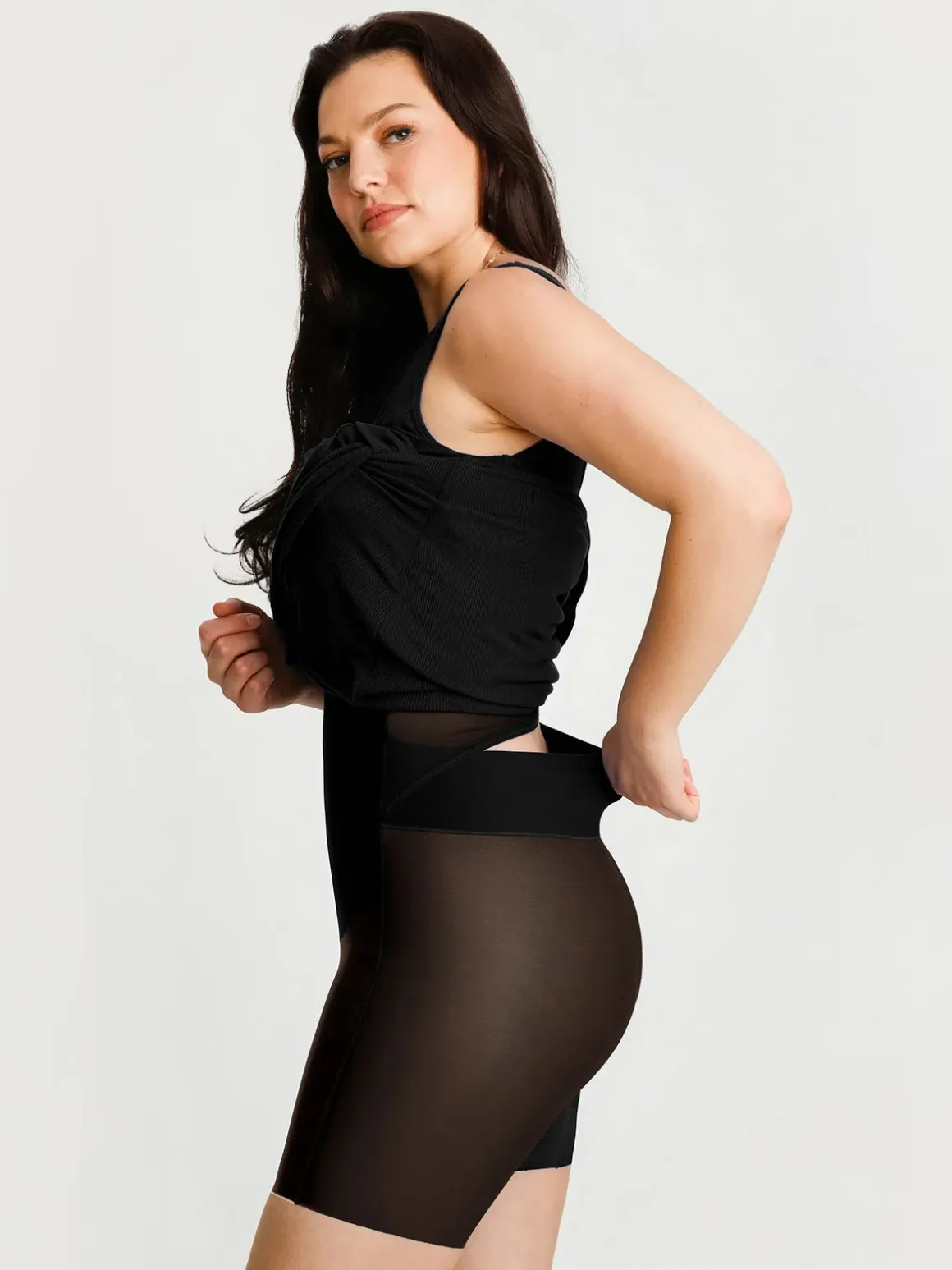 Shapewear Modal Twist Wrap Tummy Control Maxi Dress