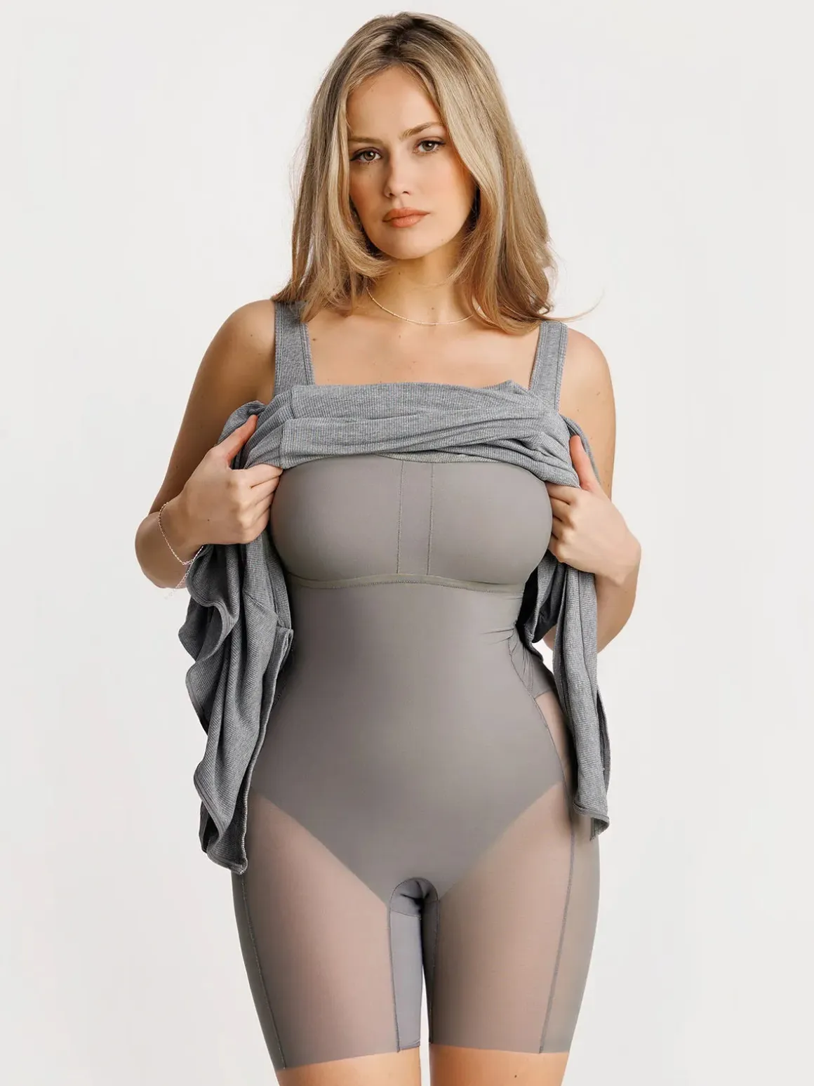 Shapewear Modal Twist Wrap Tummy Control Maxi Dress