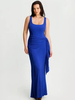 Shapewear Modal Twist Wrap Tummy Control Maxi Dress
