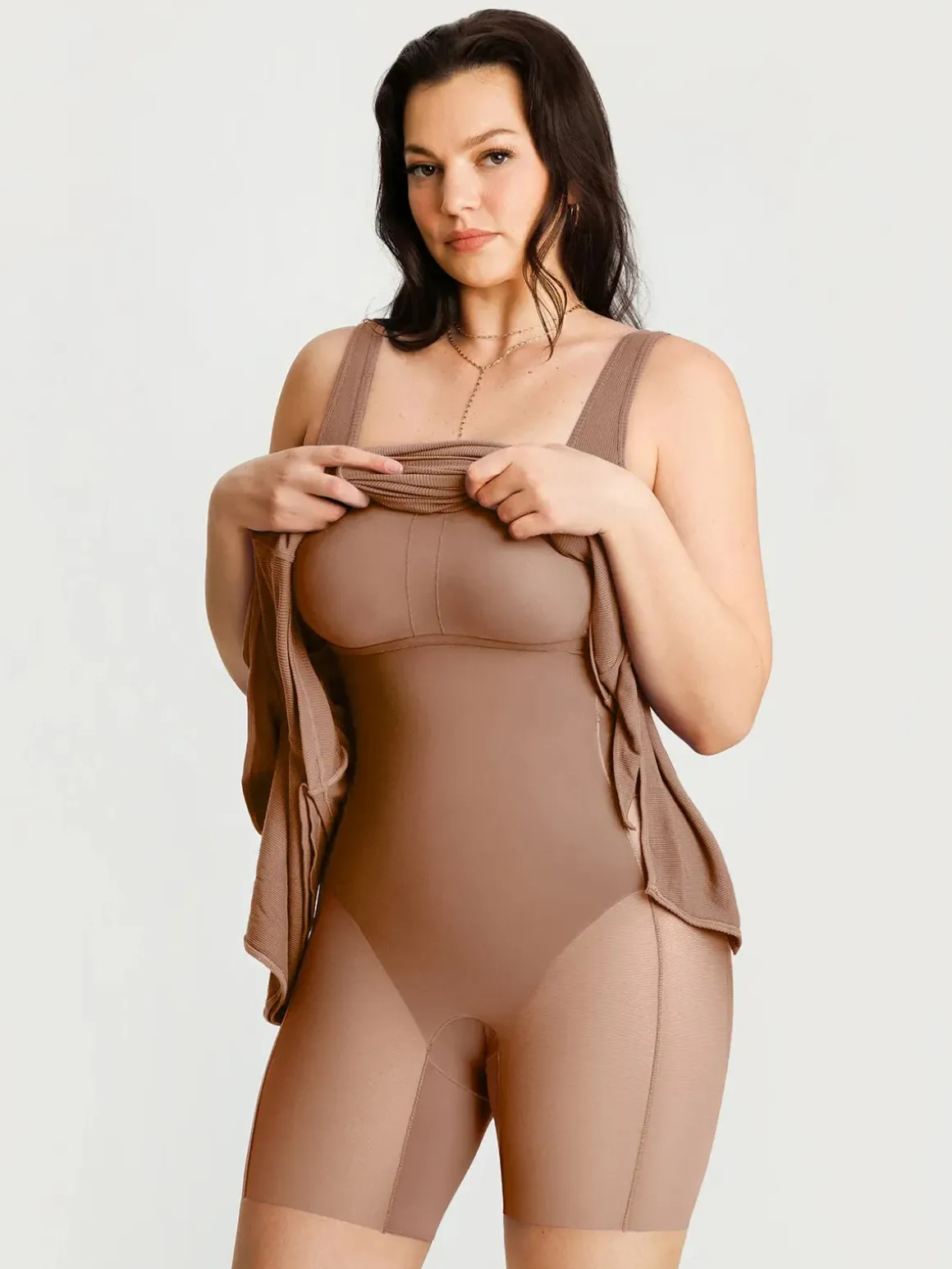 Shapewear Modal Twist Wrap Tummy Control Maxi Dress