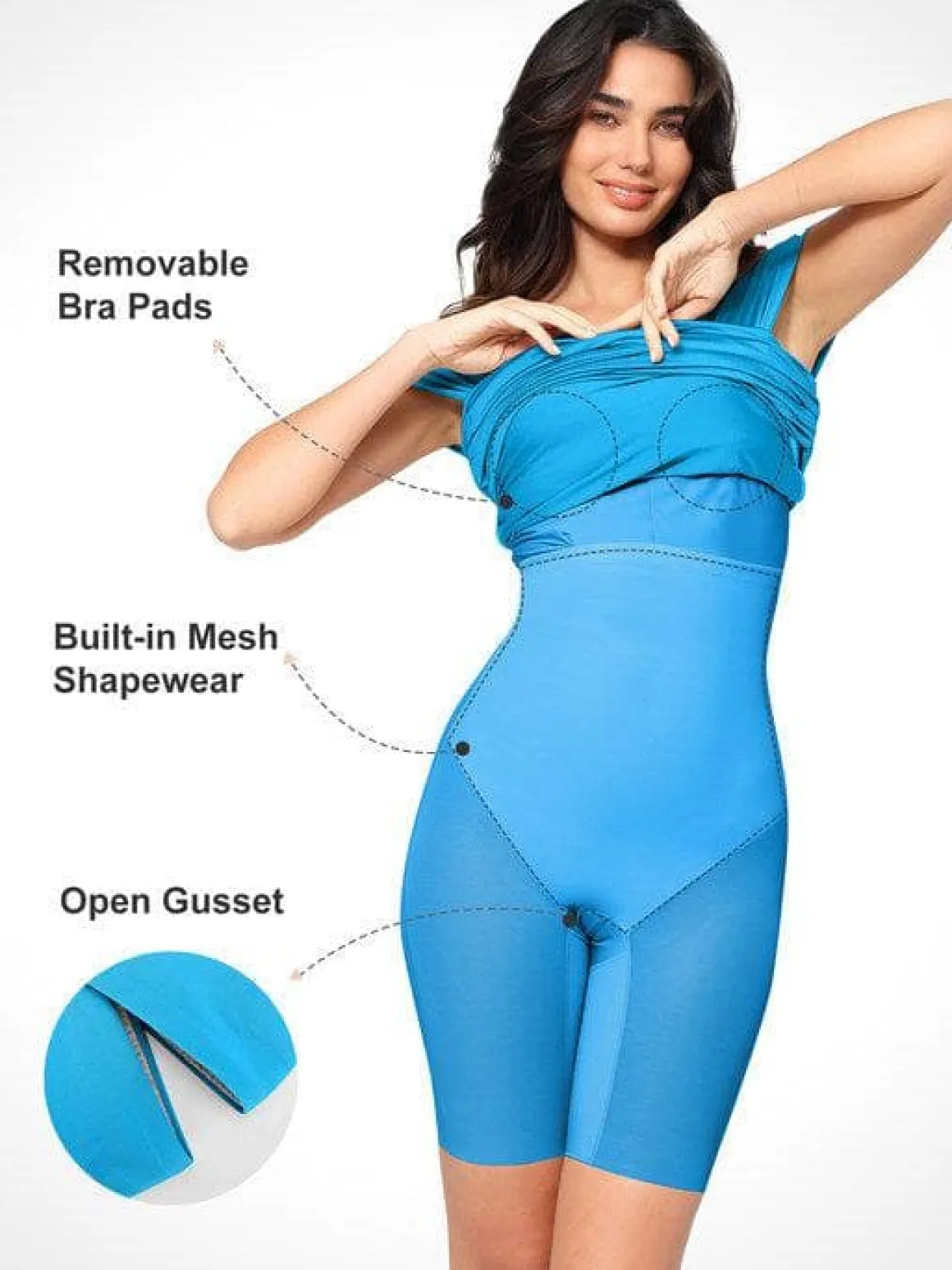 Shapewear Off-Shoulder Ruched Shine Sculpting Midi Dress