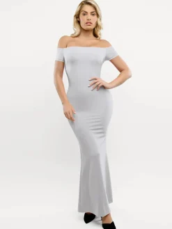 Shapewear Off-Shoulder Tummy Control Smoothing Maxi Dress