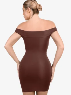 Shapewear Off-the-Shoulder Bodycon Mini Dress