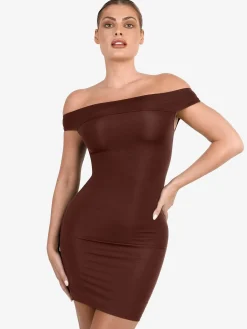 Shapewear Off-the-Shoulder Bodycon Mini Dress