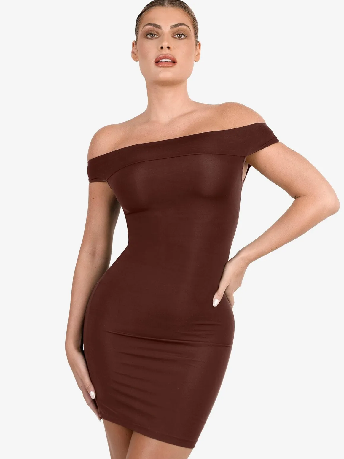 Shapewear Off-the-Shoulder Bodycon Mini Dress