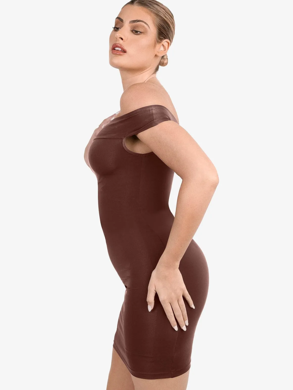 Shapewear Off-the-Shoulder Bodycon Mini Dress