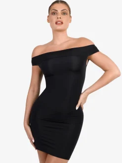 Shapewear Off-the-Shoulder Bodycon Mini Dress