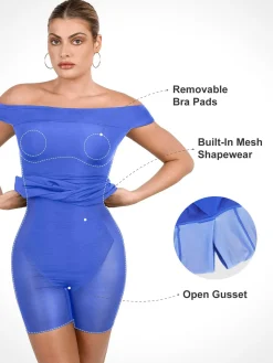 Shapewear Off-the-Shoulder Bodycon Mini Dress