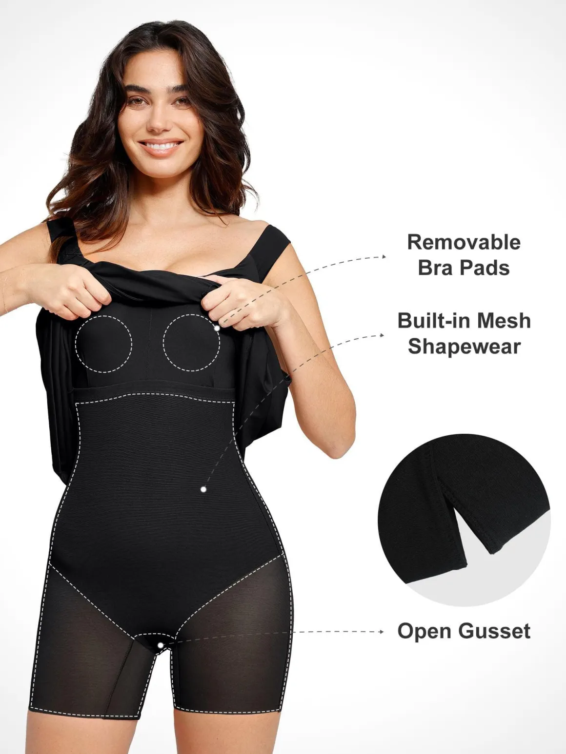 Shapewear Off-the-Shoulder Side Slit Slimming Maxi Dress