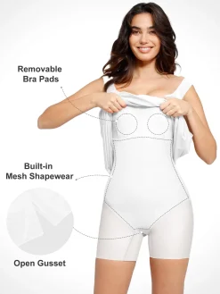 Shapewear Off-the-Shoulder Side Slit Slimming Maxi Dress