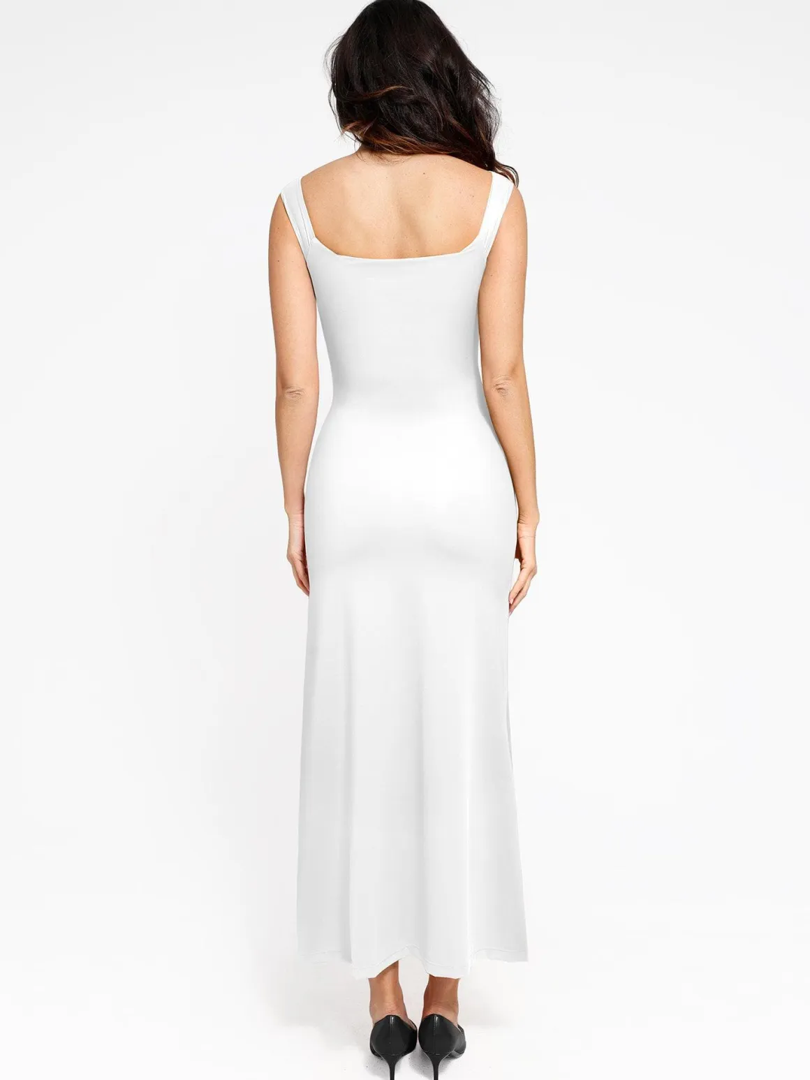 Shapewear Off-the-Shoulder Side Slit Slimming Maxi Dress