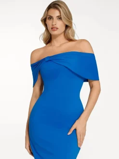 Shapewear Off-the-Shoulder Slim Column Maxi Dress