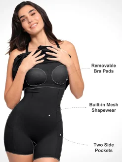 Shapewear Pet Hair Resistant Crisscross Back Workout Dress