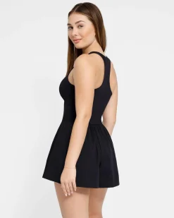 Shapewear Pet Hair Resistant Sculpting Workout Romper